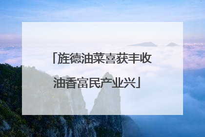 旌德油菜喜获丰收 油香富民产业兴