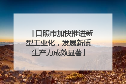 日照市加快推进新型工业化，发展新质生产力成效显著