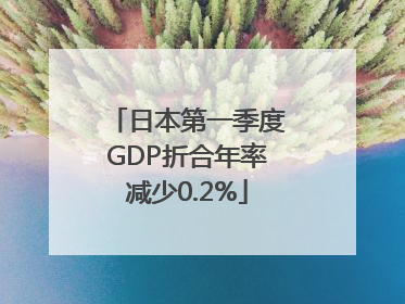 日本第一季度GDP折合年率减少0.2%