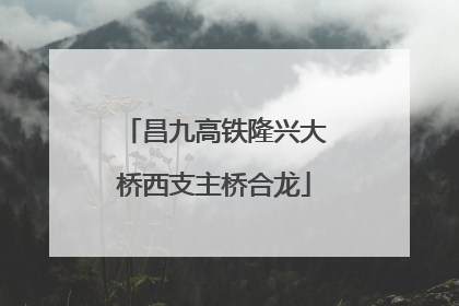 昌九高铁隆兴大桥西支主桥合龙
