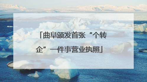 曲阜颁发首张“个转企”一件事营业执照