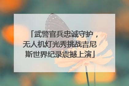 武警官兵忠诚守护，无人机灯光秀挑战吉尼斯世界纪录震撼上演