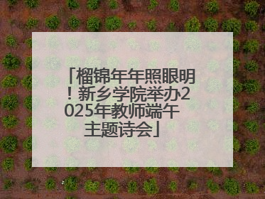 榴锦年年照眼明！新乡学院举办2025年教师端午主题诗会