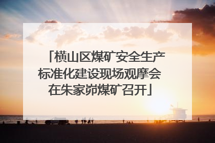 横山区煤矿安全生产标准化建设现场观摩会在朱家峁煤矿召开
