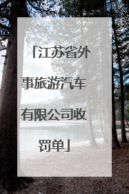 江苏省外事旅游汽车有限公司收罚单