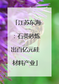 江苏东海：石英砂炼出百亿元硅材料产业