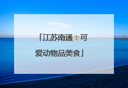 江苏南通：可爱动物品美食
