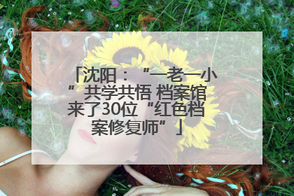 沈阳：“一老一小”共学共悟 档案馆来了30位“红色档案修复师”