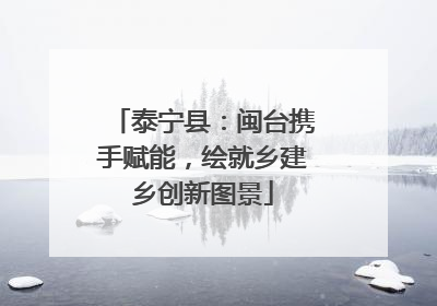 泰宁县：闽台携手赋能，绘就乡建乡创新图景