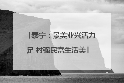 泰宁：景美业兴活力足 村强民富生活美