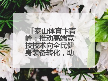 泰山体育卞青峰：推动高端竞技技术向全民健身装备转化，助力乡村振兴