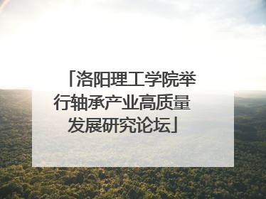 洛阳理工学院举行轴承产业高质量发展研究论坛