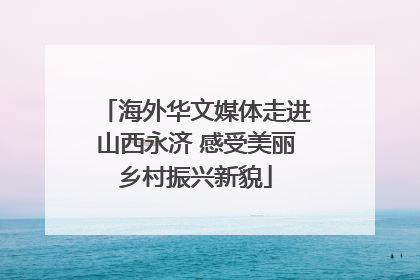 海外华文媒体走进山西永济 感受美丽乡村振兴新貌