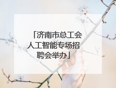 济南市总工会人工智能专场招聘会举办