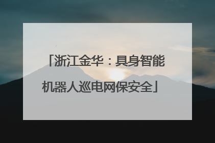 浙江金华：具身智能机器人巡电网保安全