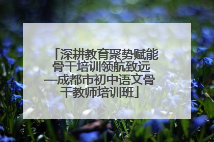 深耕教育聚势赋能 骨干培训领航致远—成都市初中语文骨干教师培训班