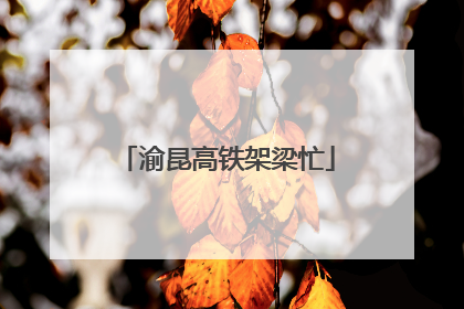 渝昆高铁架梁忙
