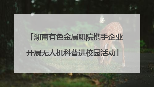 湖南有色金属职院携手企业开展无人机科普进校园活动