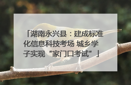 湖南永兴县：建成标准化信息科技考场 城乡学子实现“家门口考试”