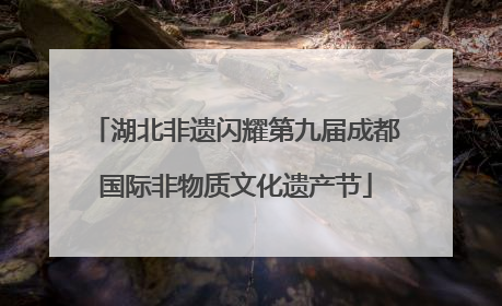 湖北非遗闪耀第九届成都国际非物质文化遗产节