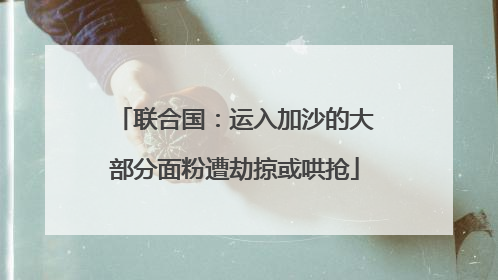 联合国：运入加沙的大部分面粉遭劫掠或哄抢