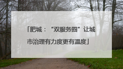 肥城：“双服务圈”让城市治理有力度更有温度