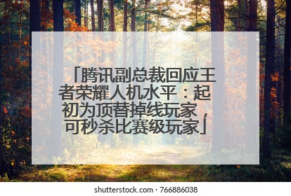 腾讯副总裁回应王者荣耀人机水平：起初为顶替掉线玩家，可秒杀比赛级玩家