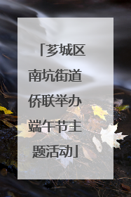 芗城区南坑街道侨联举办端午节主题活动