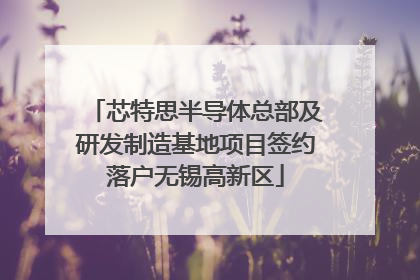 芯特思半导体总部及研发制造基地项目签约落户无锡高新区