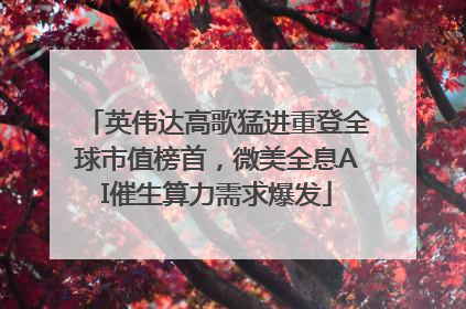 英伟达高歌猛进重登全球市值榜首，微美全息AI催生算力需求爆发