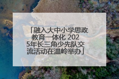 融入大中小学思政教育一体化 2025年长三角少先队交流活动在温岭举办