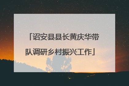 诏安县县长黄庆华带队调研乡村振兴工作