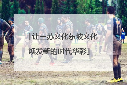 让三苏文化东坡文化焕发新的时代华彩