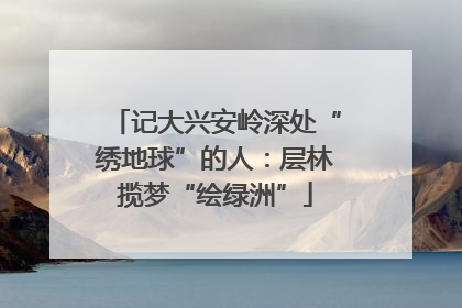 记大兴安岭深处“绣地球”的人：层林揽梦“绘绿洲”