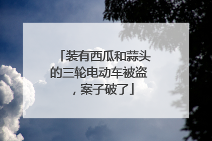 装有西瓜和蒜头的三轮电动车被盗，案子破了