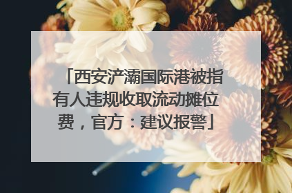 西安浐灞国际港被指有人违规收取流动摊位费，官方：建议报警