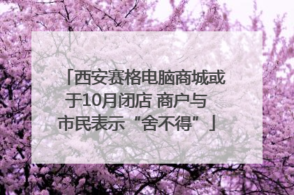 西安赛格电脑商城或于10月闭店 商户与市民表示“舍不得”