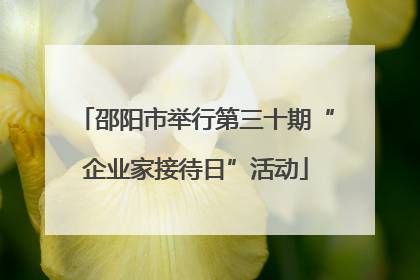 邵阳市举行第三十期“企业家接待日”活动