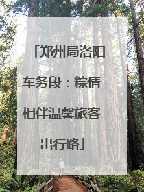 郑州局洛阳车务段：粽情相伴温馨旅客出行路