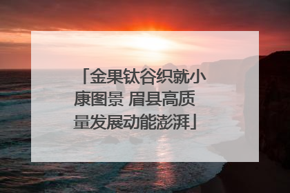 金果钛谷织就小康图景 眉县高质量发展动能澎湃