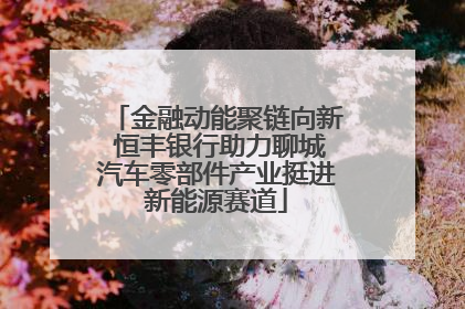 金融动能聚链向新 恒丰银行助力聊城汽车零部件产业挺进新能源赛道