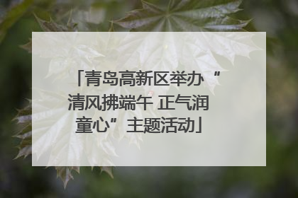 青岛高新区举办“清风拂端午 正气润童心”主题活动