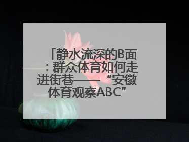 静水流深的B面：群众体育如何走进街巷——“安徽体育观察ABC”系列报道之二
