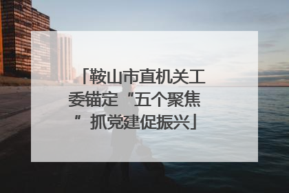 鞍山市直机关工委锚定“五个聚焦”抓党建促振兴