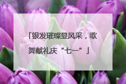 银发璀璨显风采，歌舞献礼庆“七一”