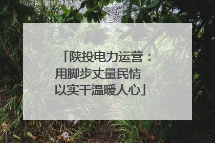 陕投电力运营：用脚步丈量民情 以实干温暖人心