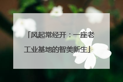 风起常经开：一座老工业基地的智美新生