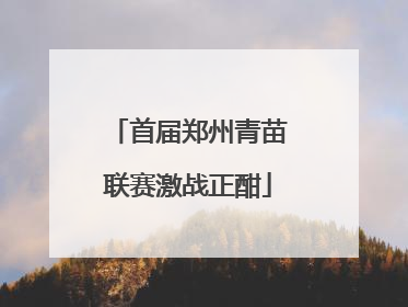 首届郑州青苗联赛激战正酣