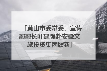黄山市委常委、宣传部部长叶建强赴安徽文旅投资集团履新