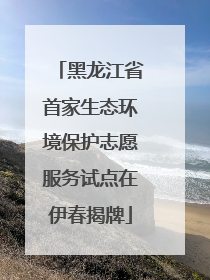 黑龙江省首家生态环境保护志愿服务试点在伊春揭牌